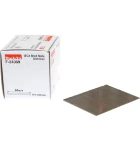 Vente de Clou64mm(2000)16ga inox gf600 acc.makita, numéro 22102 / makita-accessoires_F-34069 à 12,17 €HT soit 14,61 €TTC. 