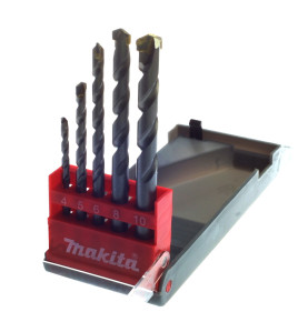 Vente de Coffret de forets(4,5,6,8,10) acc.makita, numéro 22151 / makita-accessoires_D-05175 à 9,36 €HT soit 11,23 €TTC. 