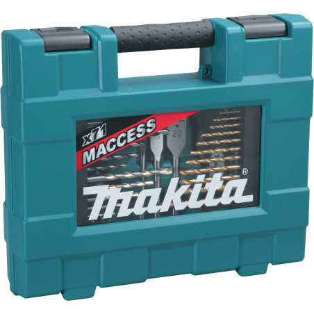 Vente de Coffret ensemble percage 71pcs acc.makita, numéro 22167 / makita-accessoires_D-33691 à 73,01 €HT soit 87,61 €TTC. 