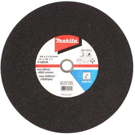 Vente de Disc tronc met 355x3 a30p 2g acc.makita, numéro 22354 / makita-accessoires_B-16891-5 à 45,56 €HT soit 54,67 €TTC. 