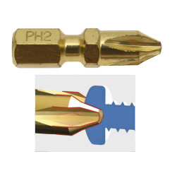 Vente de Embout pour acier ph2-25 2pcs acc.makita, numéro 22536 / makita-accessoires_B-28503 à 4,68 €HT soit 5,61 €TTC. 
