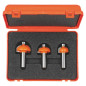 Coffrets de 3 fraises pour profil gorge - S : 6.35 - Rotation : DROITE