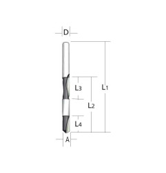 Fraise carb.comb.dble 6-q6