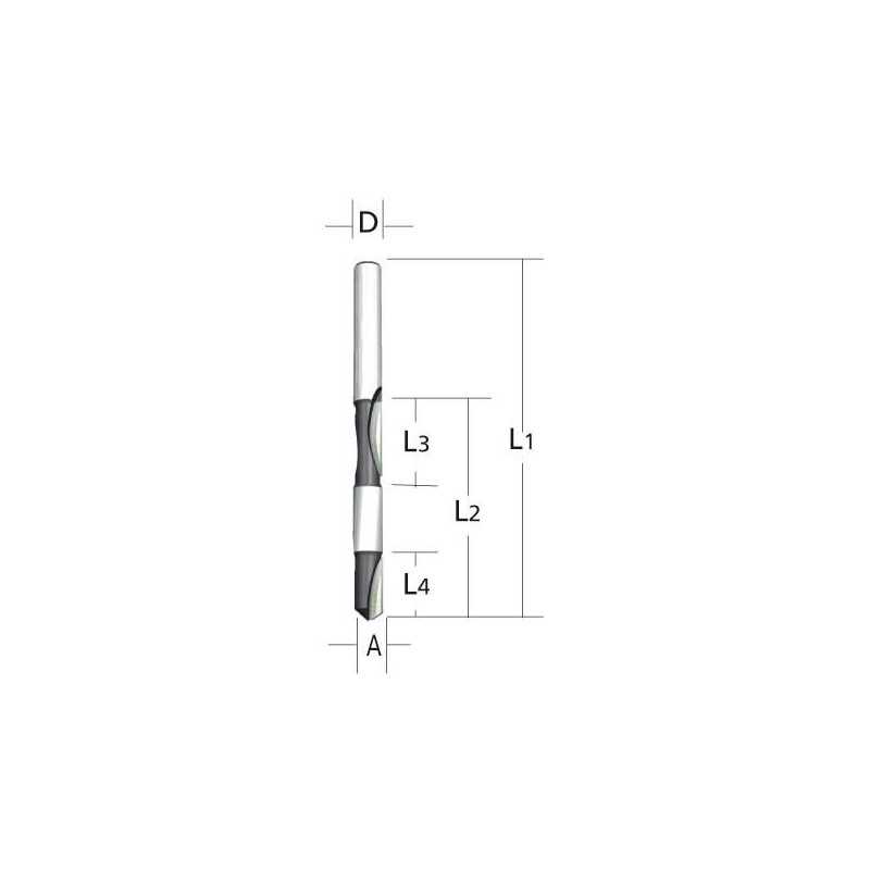 Fraise carb.comb.dble 6-q6