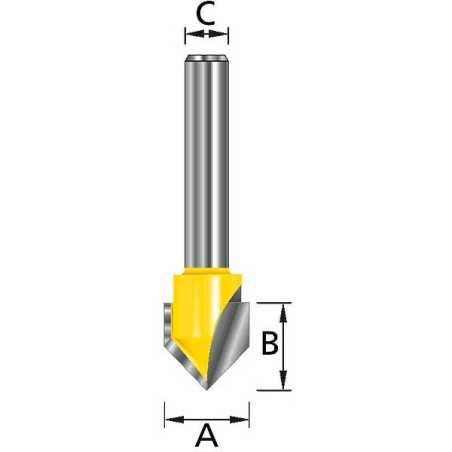 Vente de Fraise chanf/affl angle 60 q8 acc.makita, numéro 23271 / makita-accessoires_D-10671 à 17,15 €HT soit 20,59 €TTC. 