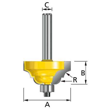 Vente de Fraise a profiler d25.4 q8 acc.makita, numéro 23285 / makita-accessoires_D-11639 à 43,46 €HT soit 52,15 €TTC. 