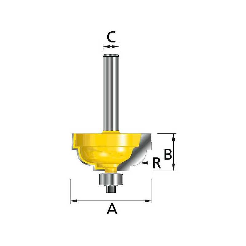 Fraise a moulurer 3r q6 roulem