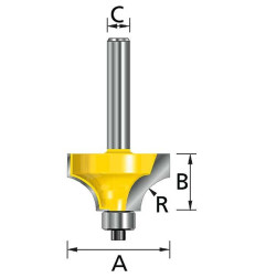 Vente de Fraise 1/4 rond prof/d76.2 q12 acc.makita, numéro 23304 / makita-accessoires_D-11396 à 132,56 €HT soit 159,07 €TTC. 