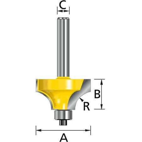 Vente de Fraise 1/4 rond prof/d76.2 q12 acc.makita, numéro 23304 / makita-accessoires_D-11396 à 132,56 €HT soit 159,07 €TTC. 