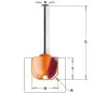 Fraises pour plateaux en bois - D : 11.1 - l : 12.7 - R : 3.2 - L : 45.5 - S : 6.35 - Rotation : DROITE