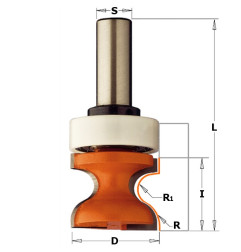 Fraise avec roulement pour rebords et poignees 
 hw  s1/2  d1-1/4""
ref 85580411b