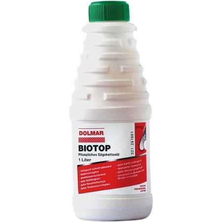 Vente de Huile chaine biotop dolmar 1l acc.makita, numéro 23595 / makita-accessoires_980008210 à 6,08 €HT soit 7,30 €TTC. 