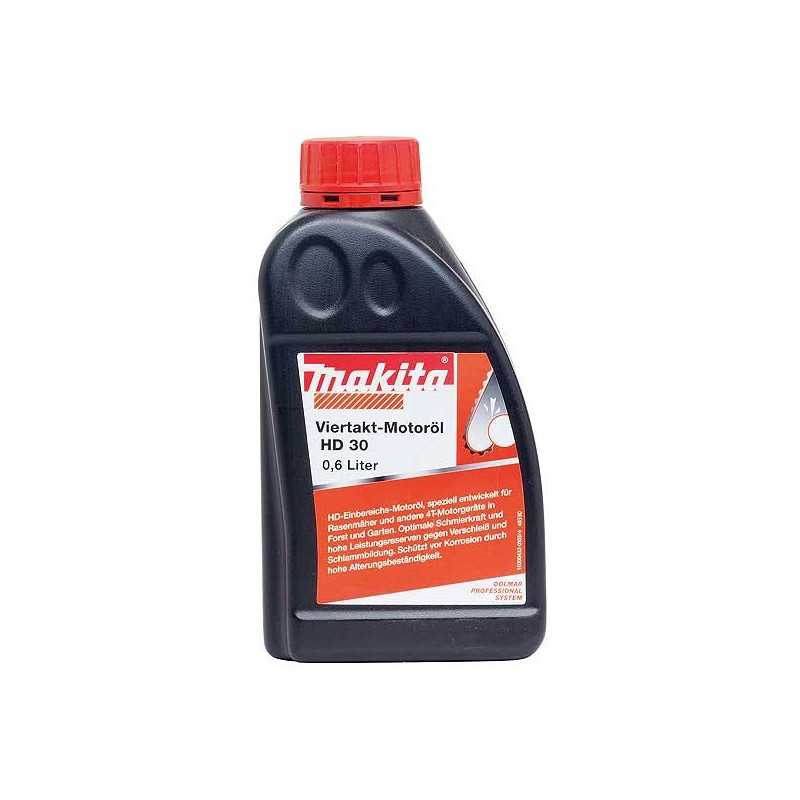 Vente de Huile moteur4temps hd30 600ml acc.makita, numéro 23607 / makita-accessoires_980008120 à 5,24 €HT soit 6,28 €TTC. 