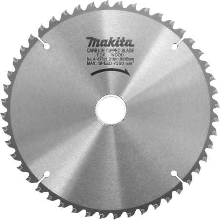 Vente de Lame carb 210-25(30)-48d bois acc.makita, numéro 23839 / makita-accessoires_A-81789 à 62,27 €HT soit 74,72 €TTC. 