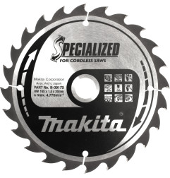 Vente de Lame carbure 165-20 24d bss610 acc.makita, numéro 24033 / makita-accessoires_B-09173 à 38,32 €HT soit 45,98 €TTC. 