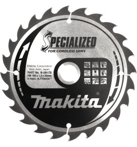 Vente de Lame carbure 165-20 24d bss610 acc.makita, numéro 24033 / makita-accessoires_B-09173 à 38,32 €HT soit 45,98 €TTC. 