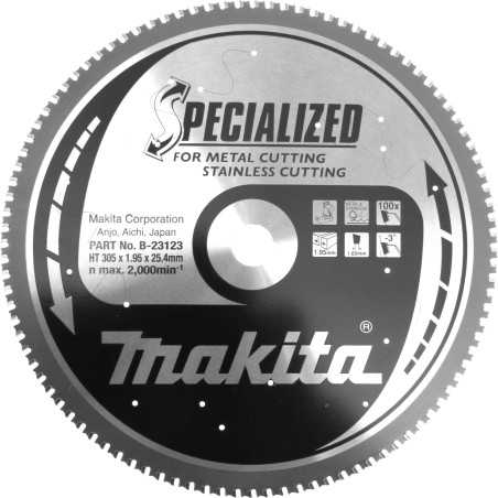 Vente de Lame carb 305-100d inox lc1230 acc.makita, numéro 24034 / makita-accessoires_B-23123 à 365,82 €HT soit 438,98 €TTC. 