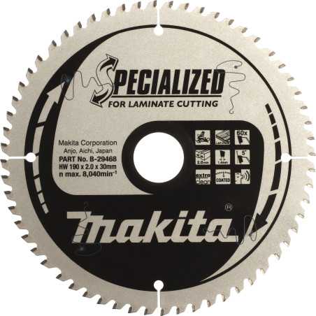 Vente de Lame carb 305-96d stratifie acc.makita, numéro 24043 / makita-accessoires_B-29505 à 154,84 €HT soit 185,81 €TTC. 