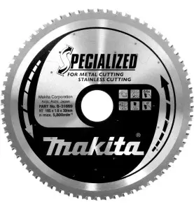 Vente de Lame carb 185-64d inox 4131 acc.makita, numéro 24083 / makita-accessoires_B-31669 à 143,70 €HT soit 172,44 €TTC. 