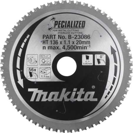 Vente de Lame carb 185-56d metaux 4131 acc.makita, numéro 24094 / makita-accessoires_B-23363 à 110,28 €HT soit 132,34 €TTC. 