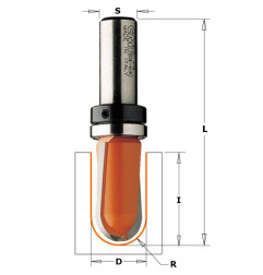 Vente de Fraise à gorge - Avec roulement  - R : 8 - D : 15.8 - l : 9.5 - L : 50.8 - S : 8 - Rotation : DROITE CMT, numéro 3354 /