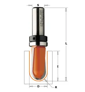 Vente de Fraise à gorge - Avec roulement - R : 8 - D : 15.8 - l : 9.5 - L : 50.8 - S : 8 - Rotation : DROITE CMT, numéro 3354 /