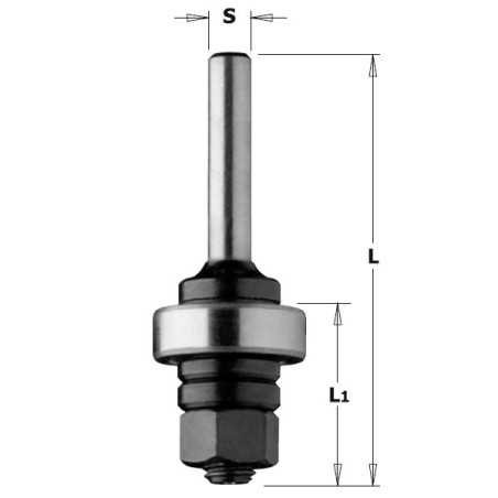 Arbre porte disque avec roulement
queue de 8
ref 92408310**