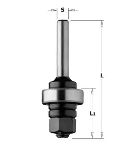 Vente de Arbre porte disque avec roulement queue de 8 ref 92408310** CMT, numéro 3405 / cmt_92408310 à 18,74 €HT soit 22,49 €TTC