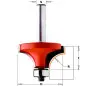 Fraises pour quart de rond - R : 16 - D : 44.5 - l : 22 - L : - S : 8 - Rotation : DROITE
