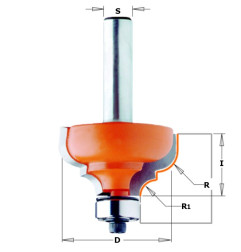 Vente de Fraises pour moulures décoratives avec feuillure - R : 4 - D : 28.7 - l : 13 - S : 12 - Rotation : DROITE CMT, numéro 3