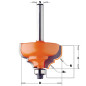 Fraises pour moulures décoratives avec feuillure - R : 4 - D : 28.7 - l : 13 - S : 8 - Rotation : DROITE