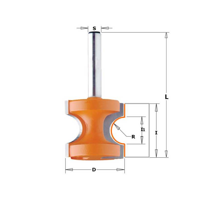 6 MM FRAISE À ARRONDIR AVEC ROULEMENT 19.1X49X3.2 HIKOKI 754031