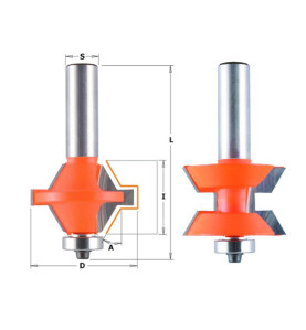 Vente de Jeux de fraises pour joints en V - D : 40 - l : 25.4 - A : 30° - L : 74.5 - S : 12 - Rotation : DROITE CMT, numéro 3550