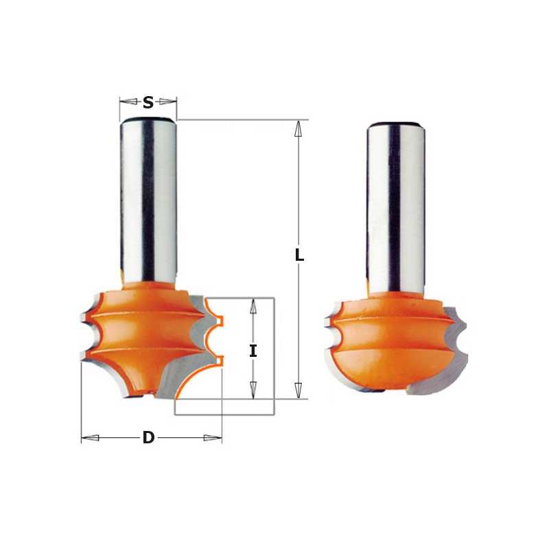 Système de profilage universel CMT - Profil B - D : 31.7 - l : 19 - L : 57.2 - S : 12 - Rotation : DROITE