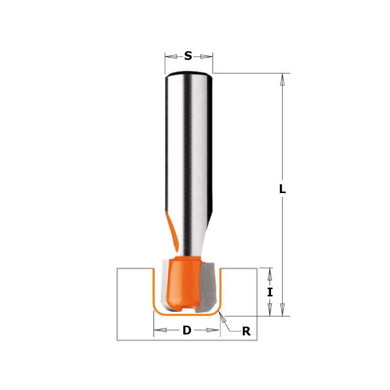 Fraise pour gorges sur materiaux composite d15.87 i12.7 s12 ref 98151111