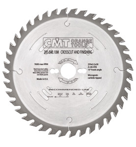 Lame circulaire carbure dia 250 x 2.2 / 3.2 z.48 al 30 + trous combi3