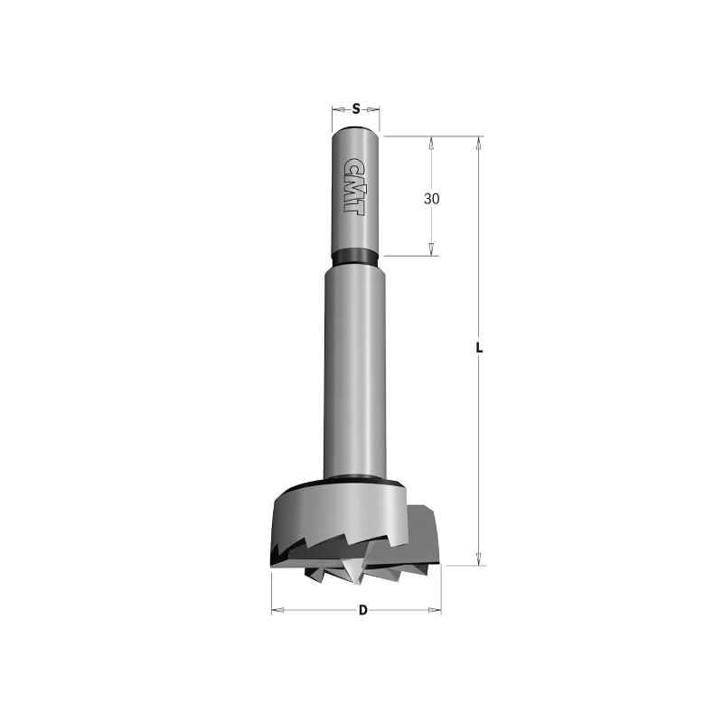 Mèche à façonner à queue cylindrique Forstner 