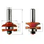 Jeux de fraises pour joints profil/contre-profil - Profil A - D : 44.4 - L : 71 - T1 : 18 - 22 - S : 8 - Rotation : DROITE