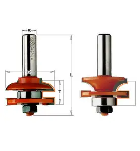 Vente de Jeux de fraises pour joints profil/contre-profil - Profil A - D : 44.4 - L : 71 - T1 : 18 - 22 - S : 8 - Rotation : DRO