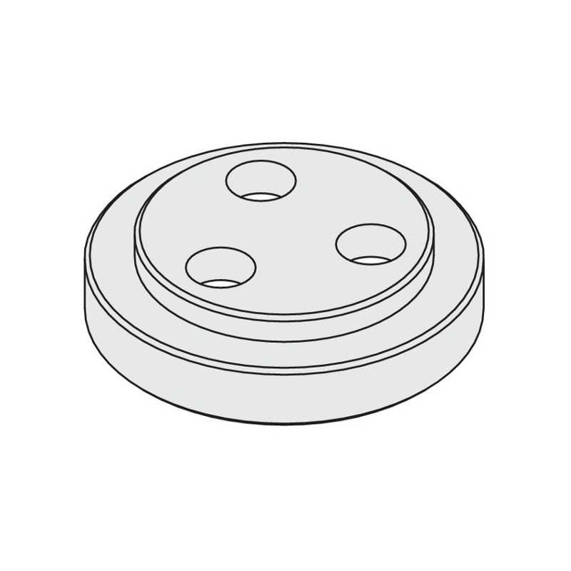 Collerettes pour mandrins - Mâle - Plateau en aluminium pour mandrins 183.250 - D : 69.5