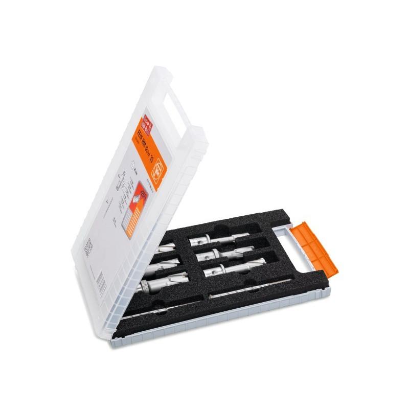 Set d’accessoires - Best of cutters carbure Ultra 35 Weldon 3/4" - Ø12, 14, 16, 18, 20, 22x35mm Référence 63127714020 Fein Set d’accessoires - Best of cutters carbure Ultra 35 Weldon 3/4" - Ø12, 14, 16, 18, 20, 22x35mm Référence 63127714020 Fein