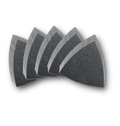 Set de feuilles abrasives triangulaires - 10 x Grain 60, 80, 120, 180, 240 - Pack de 50 Référence 63717082033 Fein