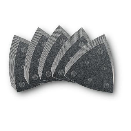 Vente de Set de feuilles abrasives triangulaires perforées - 10 x Grain 60, 80, 120, 180, 240 - Pack de 50 Référence 63717109035