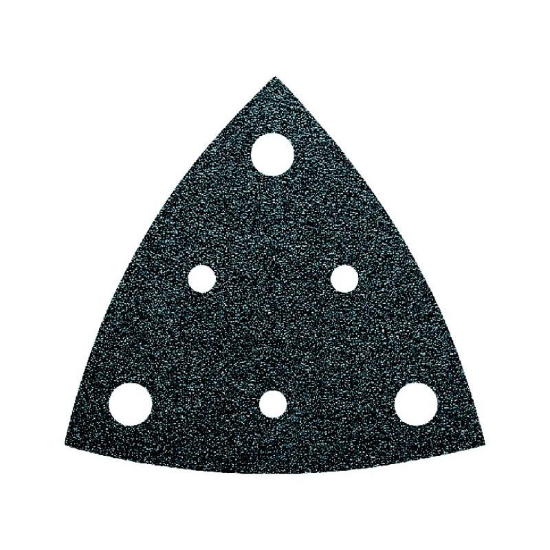 Feuille abrasive triangulaire perforée - Grain 120 - Pack de 5 Référence 63717112045 Fein