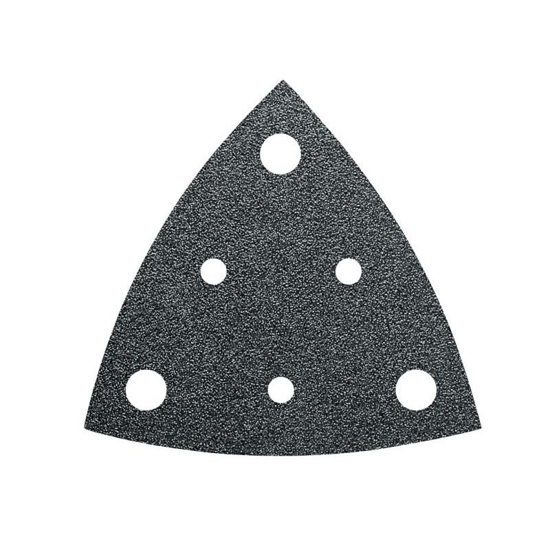 Feuille abrasive triangulaire perforée zircon 80mm - Grain 80 - Pack de 35 Référence 63717238010 Fein Feuille abrasive triangulaire perforée zircon 80mm - Grain 80 - Pack de 35 Référence 63717238010 Fein