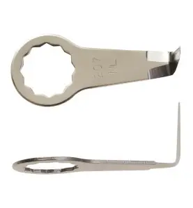 Vente de Couteau incurvé denté en forme de L 25.4mm - Pack de 2 Référence 63903207012 Fein Fein, numéro 43860 / fein_63903207012