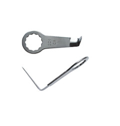 Vente de Couteau incurvé denté en forme de L 38mm - Pack de 2 Référence 63903209014 Fein Fein, numéro 43862 / fein_63903209014 à