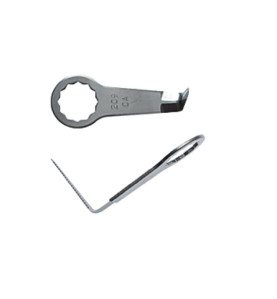 Vente de Couteau incurvé denté en forme de L 38mm - Pack de 2 Référence 63903209014 Fein Fein, numéro 43862 / fein_63903209014 à