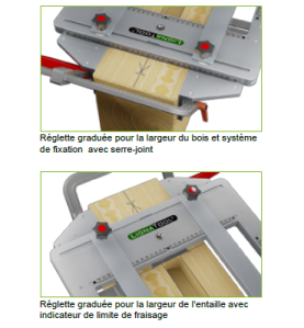 Set gabarit universel (sans la fraise) LTA1060 Lignatool