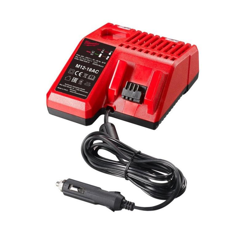 M12 -18 AC - Chargeur Allume cigare 12V-14,4V, 18V, système M12 à M18